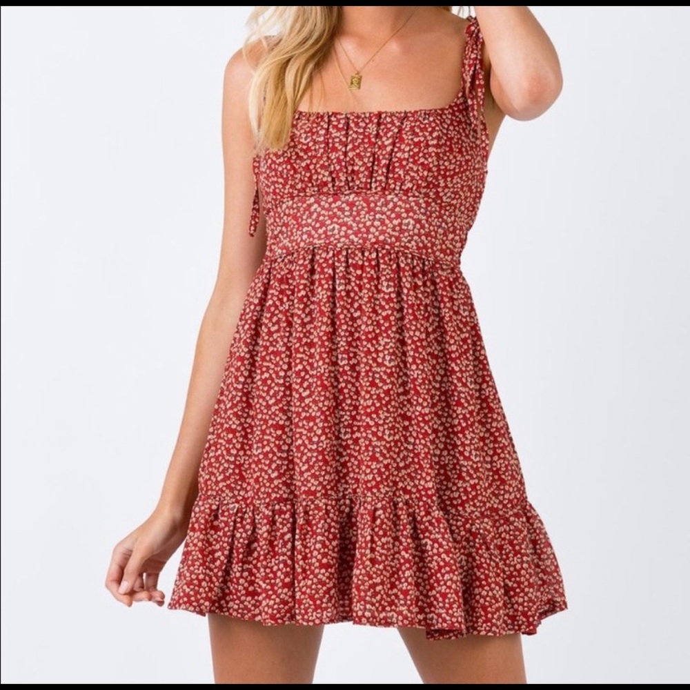 COPY - Princess Polly the Bonnie mini dress maroon
